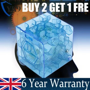 3D Cube Puzzle Money Maze Bank Saving Coin Collection Case Box Fun Brain Game UK - Picture 1 of 11