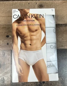 Calvin Klein Brief Slip Men Sz 2XL White Classic Fit Cotton Underwear (4 Pack) - Picture 1 of 4