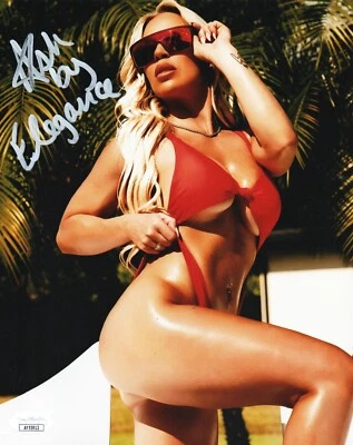 Ash от Elegance TNA нокаут подписанный автограф 8 x 10 фото с сертификатом подлинности JSA - Изображение 1 из 2