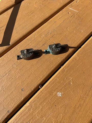 Antique Pair Of Ornate Eastlake Victorian Style Window Sash Latch Locks Cover