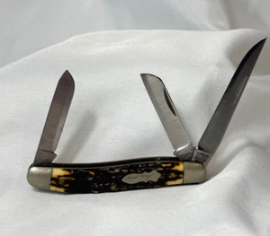 1973-2004 Schrade Uncle Henry Knife Signature Stockman 897 UH 3 Folding Blades - Picture 1 of 20