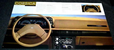 1988 CHEVY CORSICA INTERIOR DASH VIEW ORIGINAL DEALER ADVERTISEMENT AD 88 - Image 1 of 2