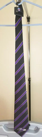 Baltimore Ravens NFL Classic Eagles Wings Black & Purple Team Logo Neck Tie Cover