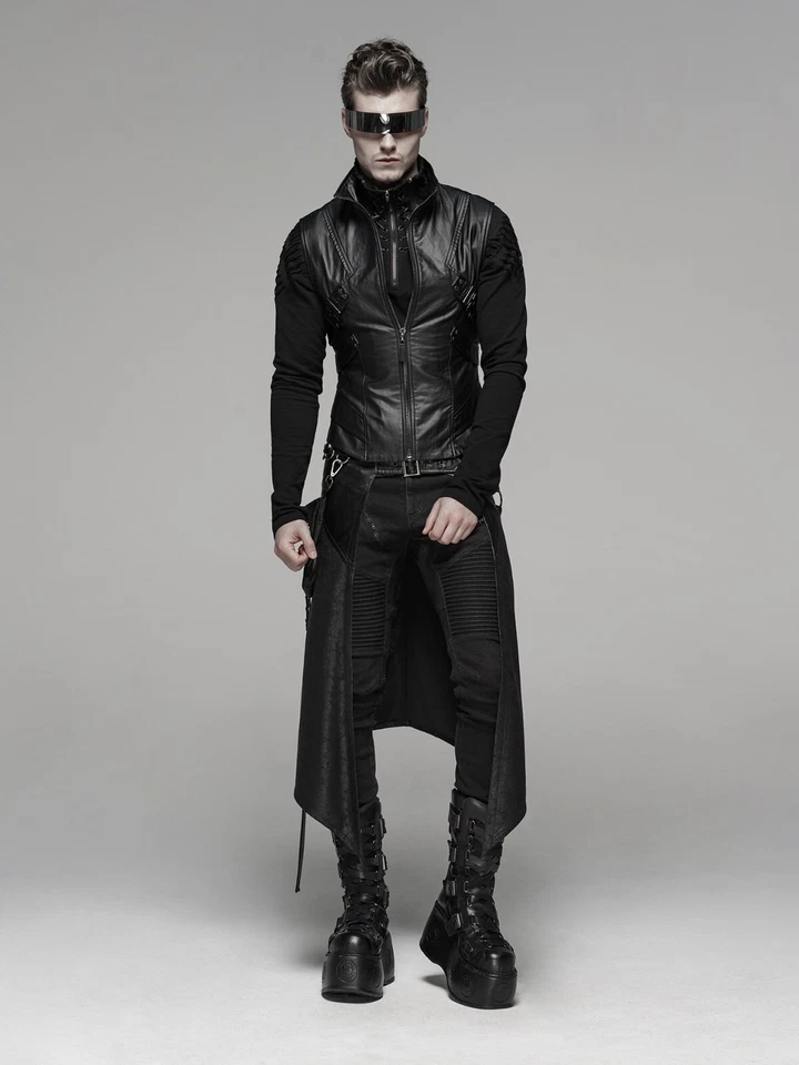 Disfraz de Halloween para hombre Kilt vegano imitación cuero punk rock rave nuevo con etiquetas Foto 1 de 4