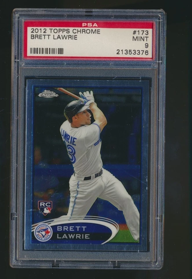2012 TOPPS CHROME ROOKIE 76 PSA 9 BRETT LAWRIE BLUE JAYS - Image 1 of 1