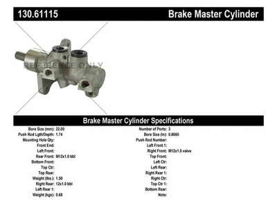 Главный тормозной цилиндр подходит для деталей Lincoln LS CENTRIC 2000-2002 годов выпуска - Изображение 1 из 2