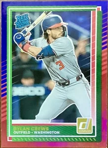 2025 Donruss Red & Blue Dylan Crews Rated Rookie RC Washington Nationals ⚾️ - Picture 1 of 2