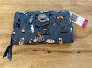 Vera Bradley RFID Turnlock Wallet CAT’S MEOW Cat Wallet NWT - Picture 1 of 5