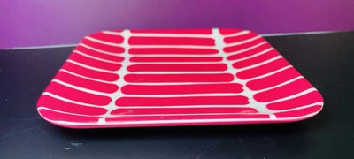 MARIMEKKO Target Magenta Pink White Melamine Square Serving Plate - Image 1 of 3