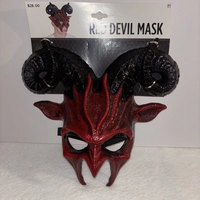 New Red Devil Mask Masquerade Ball Cosplay Costume  KBW - Image 1 of 2