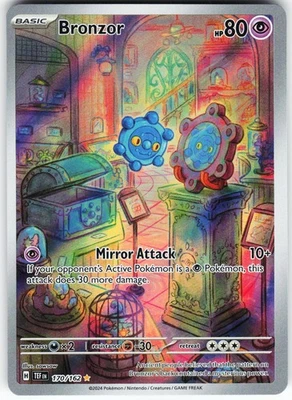 Bronzor - 170/162 Pokemon SV05: Temporal Forces Holo Illustration Rare NM - Image 1 of 2