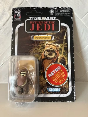 Figura de acción Star Wars Retro Collection Wicket W. Warrick 3,75" ROTJ 2023 NUEVO Foto 1 de 4