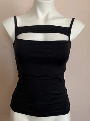 De Colección Guess Y2K Años 90 Negro Ajustado Correa Recortada Estante Sujetador Camiseta sin Mangas Talla Grande Foto 1 de 4