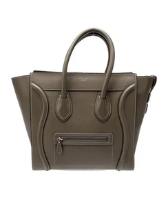 Celine Paris Drummed Calfskin Mini Luggage Tote Bag - 100% Authentic - Picture 1 of 4