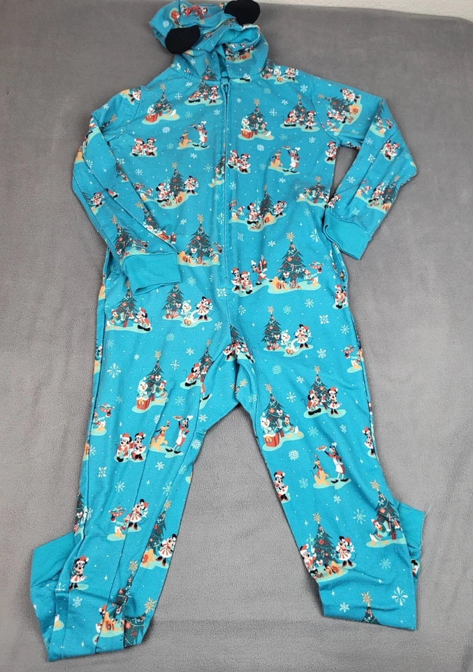 Disney Pijama Mono Niño 7 Azul Ligero Cremallera Completa Sudadera con Capucha Navidad AOP Foto 1 de 4