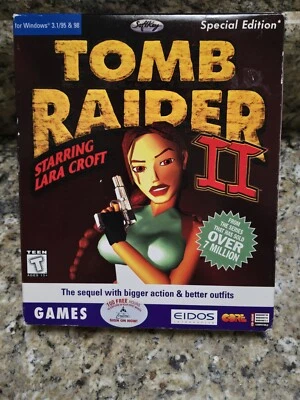 Tomb Raider II PC Big Box Game Special Edition Box NEW SEALED 1998 - Image 1 of 4