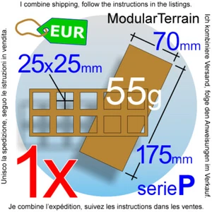 1x Skirmish Movement Tray 5x2 (P 10mm) 25mm Square Base Bandeja De Movimiento - Imagen 1 de 8