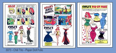 FORGET-ME-NOT PUBLISHING CHILI TRIO: Paper Dolls 1950s Millie the Model Comics, Restored/Reprinted