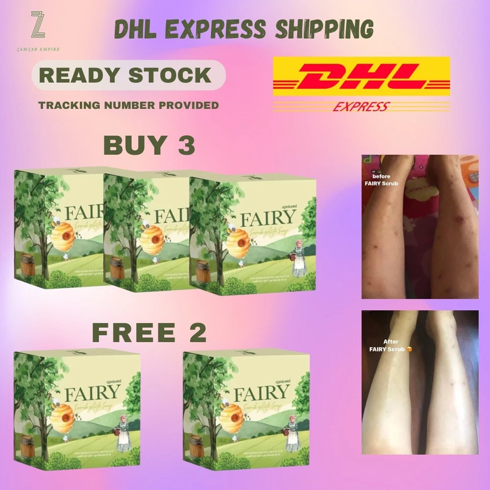 PROMO [ BUY 3 FREE 2 ] FAIRY SCRUB GLUTA SOAP 2 IN 1 SCRUB & SOAP | 60g - Image 1 of 4
