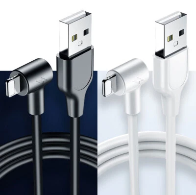 50pcs 3.3FT 90 Degree Angle 5A USB 3.1 Super Fast Data Charger Cable For iPhone - Image 1 of 4