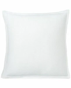 Nuevo Ralph Lauren Flora 20" x 20" Cuadrado Decorativo Almohada Blanco Sólido  - Imagen 1 de 3