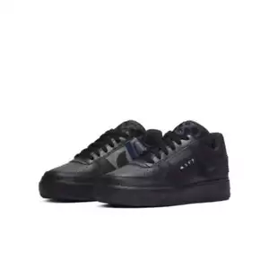Nike Air Force 1 Low Type Black Photo Blue Womens Athletic Shoes Size US 4Y/5.5W - Picture 1 of 6