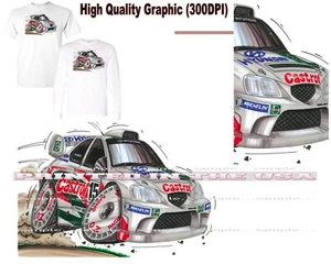 Camiseta Hyundai Coupe WRC Classic Rally Race #1 DigiRods/Koolart Cartoon Car - Imagen 1 de 7