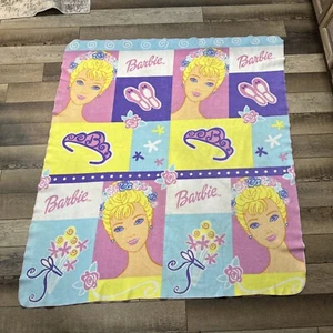 Vintage Barbie Throw Blanket Ballet Princess Ballerina Northwest 90s Y2k Girls - Picture 1 of 1
