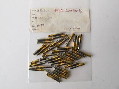 Contacto de crimpado, zócalo, #12, Gold Pl., Tri-Star - M39029/12/151 - Lote de (37) Foto 1 de 2