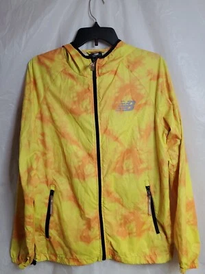 Chaqueta cortavientos New Balance para hombre talla pequeña amarilla y naranja tie dye usada ⬇️ Foto 1 de 4