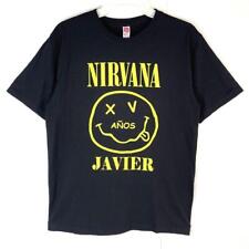 Nirvana Band T-Shirt Van T Rock Logo Print Black