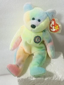 TY B.B. Etiquetas de peluche pastel de feliz cumpleaños oso - Imagen 1 de 7