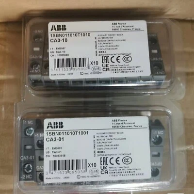 1pc ABB CA3-10 contactor accessory auxiliary contact block 1SBN011010T1010 - Image 1 of 4