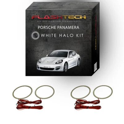 Kit de halo de faros LED ojo de ángel blanco para faros Porsche Panamera 2010-2013 Foto 1 de 3