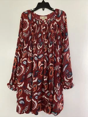 Vestido PEEK Niña Mangas Largas Paisley Floral Forrado Talla Pequeña (6-7) Foto 1 de 4