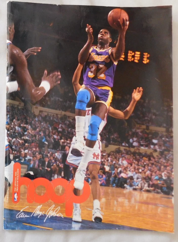 1991-92 Los Angeles Lakers Vs 76ers Hoop Program Issue 1  Magic Johnson - Image 1 of 1