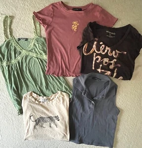 Lot of 5 Girl's Tops Size SMALL Brandy Melville Aeropostale Rampage CUTE! - Picture 1 of 12