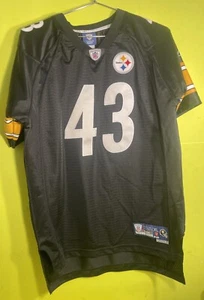 Troy Polamalu 43 Black Steelers Reebok NFL Equipment Jersey Size XL Length +2 - Picture 1 of 6