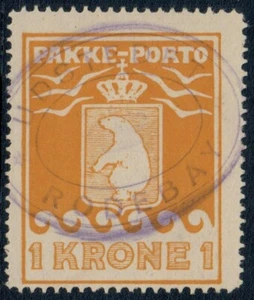 GROENLANDIA. 1930. 1 Kr. amarillo. UDSTEDET RODEBAY. VF usado (PK2647) - Imagen 1 de 1