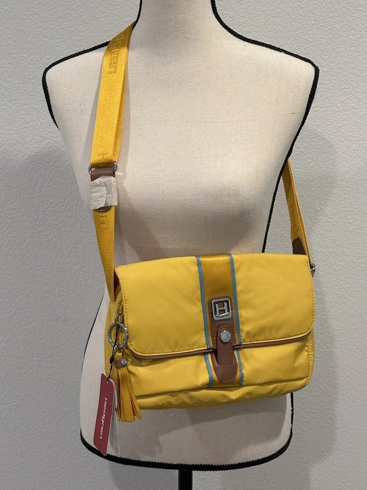 "Nuevo Bolso Mensajero Bandolera Hedgren Informal Elegante Ceilán Dorado HCCH11 11""x8""" Foto 1 de 2