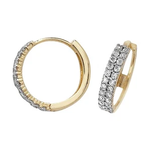 Mens Huggie Hoop Earring 9ct Yellow Gold Gents 375 Hallmarked Brand New Boxed - Picture 1 of 3