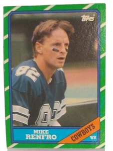Mike Renfro Dallas Cowboys 1986 Topps fútbol americano sin clasificar - Imagen 1 de 8