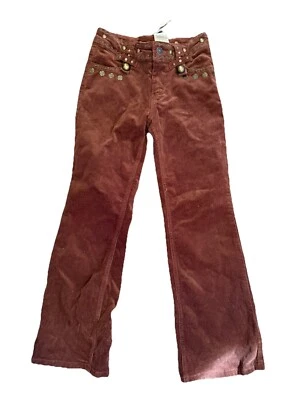 Винтажный Mary Kate & Ashley коричневый вельветовые брюки девочек Sz 8 загрузки вырез богемное ковбой новый с Ярлыками - Изображение 1 из 4