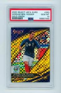 2020 Wissam Ben Yedder Panini Select UEFA Euro Gold Rookie Card 7/10 PSA 10 - Picture 1 of 3