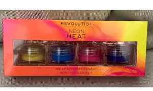 4 Clrs/set REVOLUTION Neon Powder Eyeshadow Matte Mineral Spangle Nail Face Dust - Picture 1 of 2