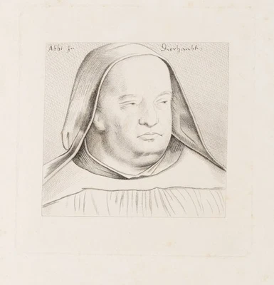 Porträt von Abt Peter Wagner, Radierung Barock Porträt Unbekannt (19.Jhd) - Bild 1 von 4