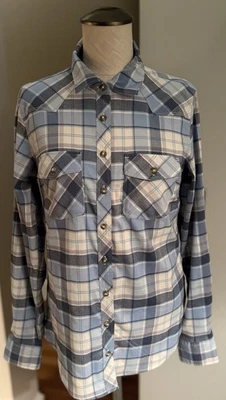 Orvis - Camisa informal con botones para mujer - Azul a cuadros - Talla XS Foto 1 de 4