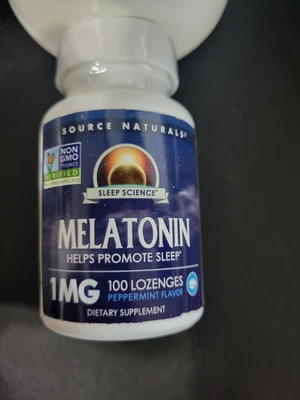 Source Naturals Melatonina Menta 1 mg 100 Pastillas caducidad: 7/2028 Foto 1 de 3