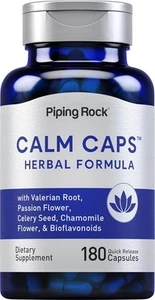 Piping Rock Calm Caps Herbal Formula Non-GMO, Gluten Free Supplement, 180 Pills - Picture 1 of 7