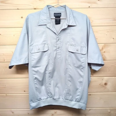 Members Only Mens XL Grande Vintage Grey Pullover Half Button Shirt - Image 1 of 4